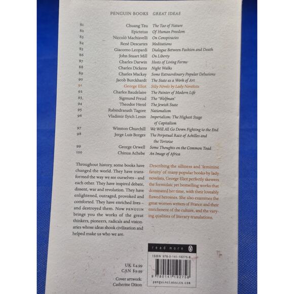 Silly Novels By Lady Novelists George Eliot Paperback Penguin Books - Picture 4 of 8